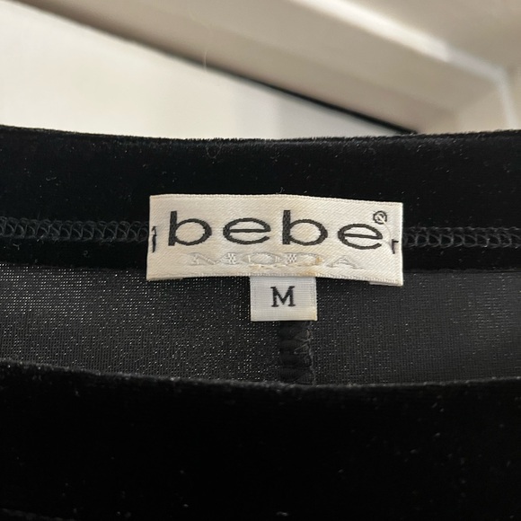 Bebe Black Velvet Dress - Picture 4 of 6